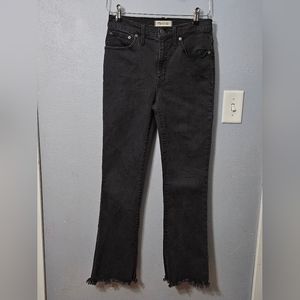 Madewell Cali Demi-Boot Women's 27 Black Jeans with raw hem